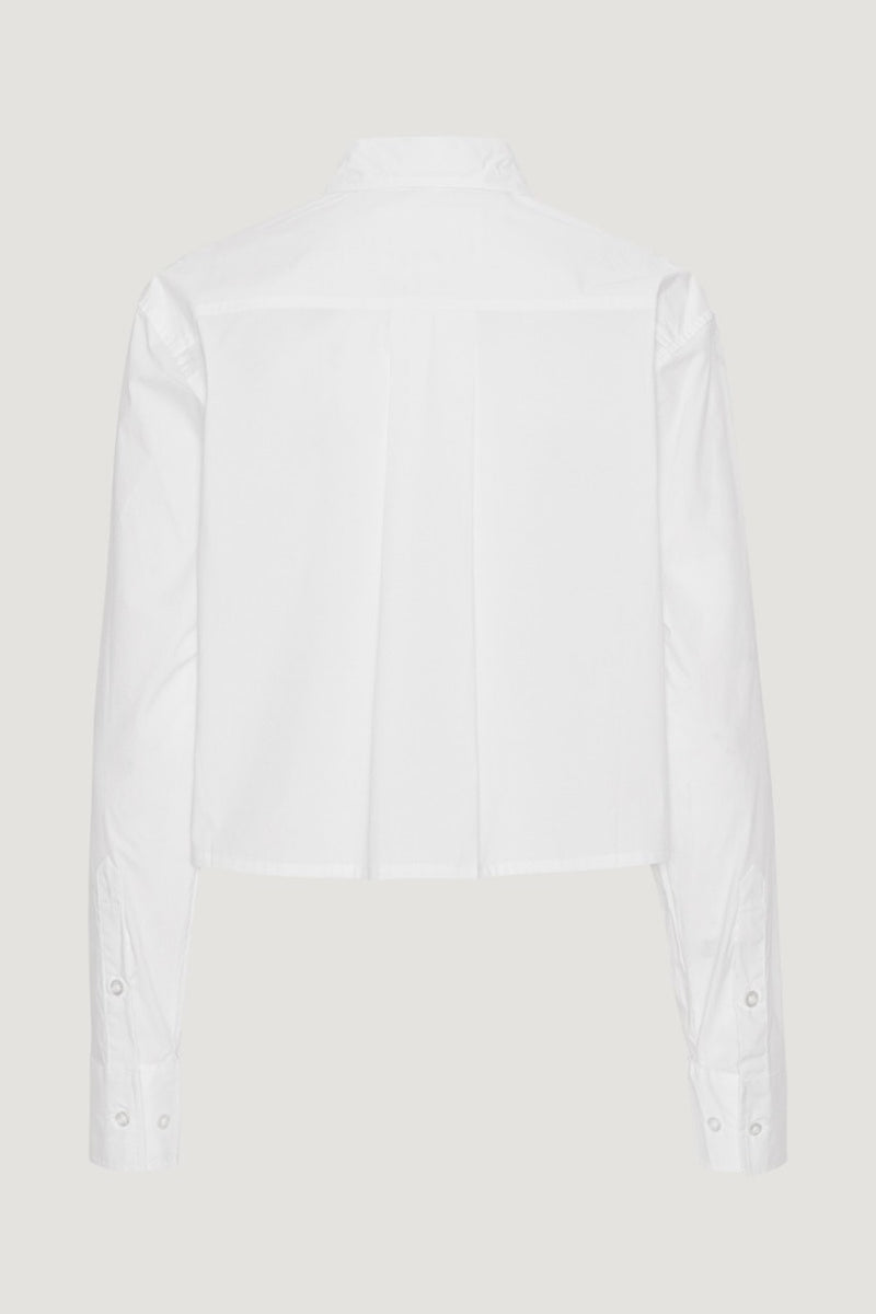 Poplin Cropped Shirt bright white