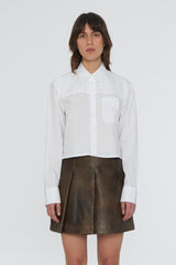 Poplin Cropped Shirt bright white