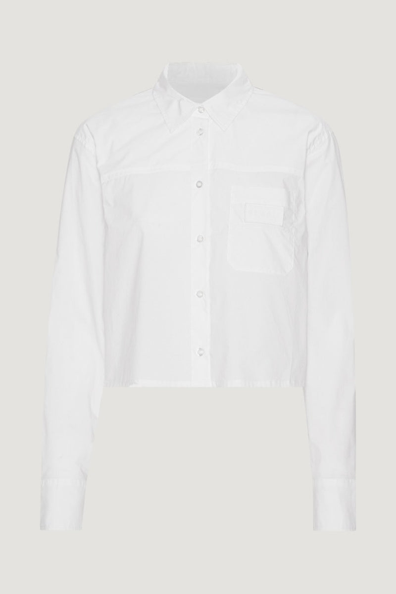 Poplin Cropped Shirt bright white