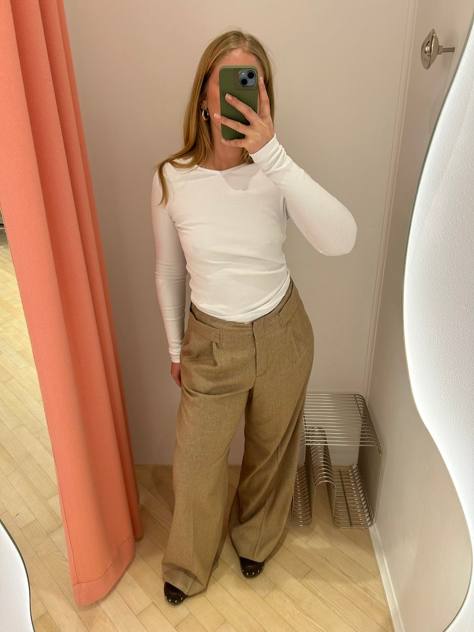 Rosamunda Wide Pant With Eyelet Belt tigers eye