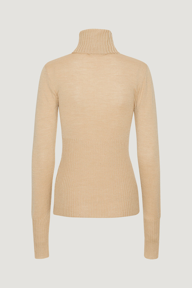 Louise Sheer Knit Sweater travertine