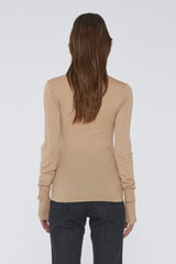 Louise Sheer Knit Sweater travertine