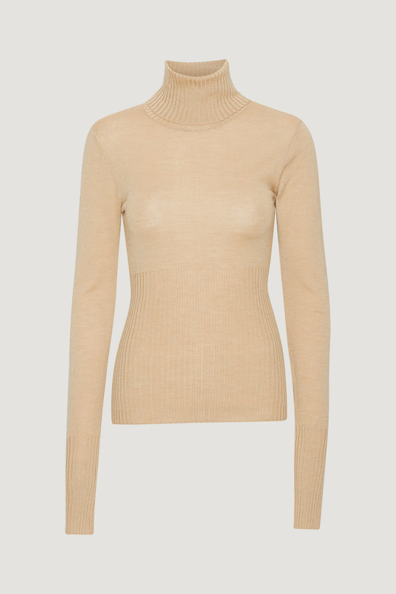 Louise Sheer Knit Sweater travertine