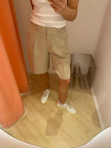 Sorna Highwaist Pleat Shorts tofu beige