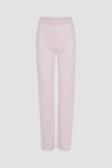 Striped Knit Fitted Pants parfait pink comb