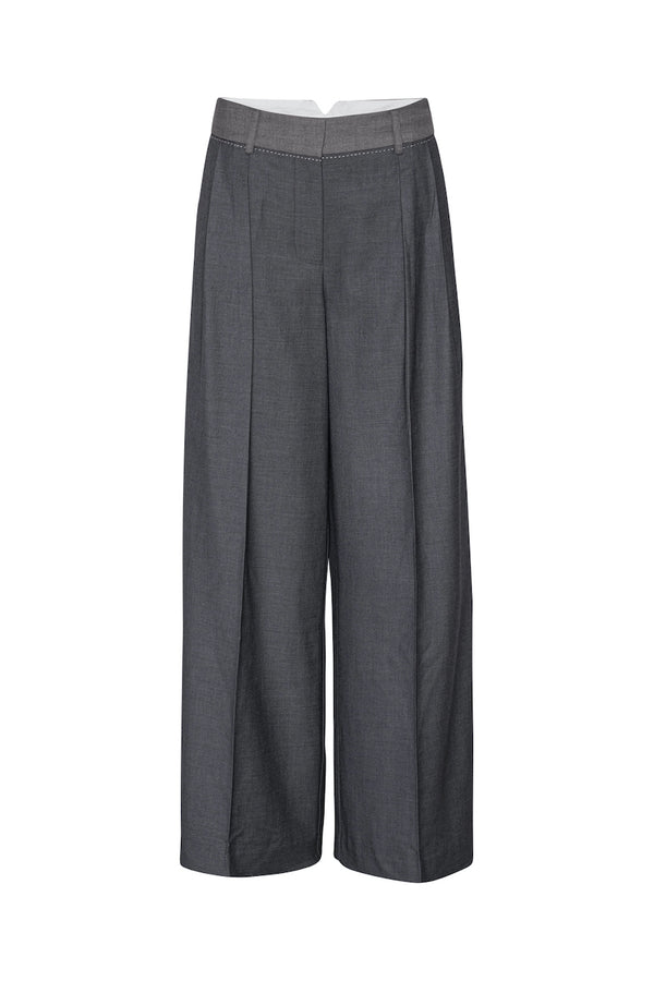 Two Color Wide Pants castlerock