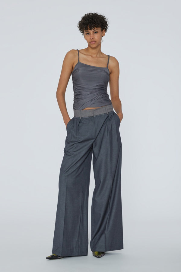 Two Color Wide Pants castlerock