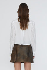 Poplin Cropped Shirt bright white