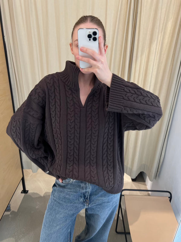 DawsonRS Knit Pullover dark brown