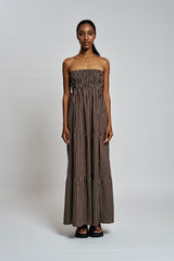 GigiRS Dress brown stripe