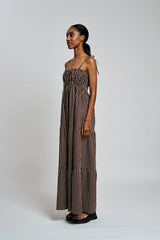GigiRS Dress brown stripe