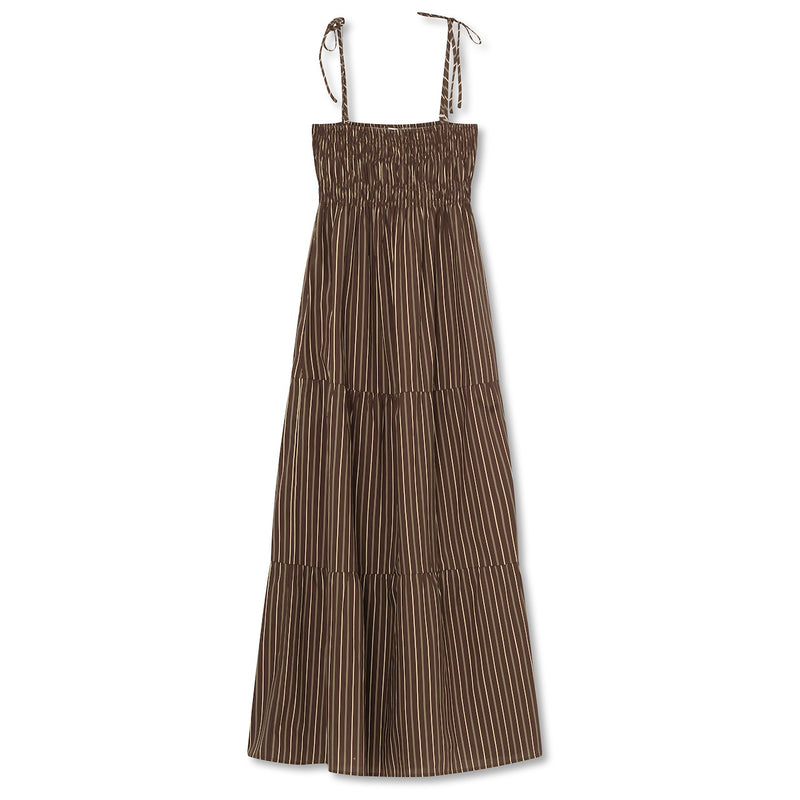 GigiRS Dress brown stripe