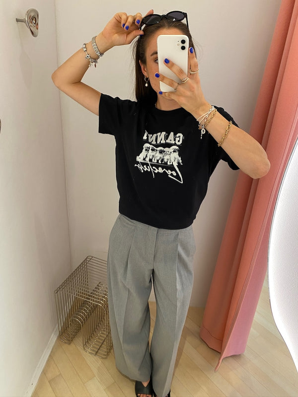 Dilan Pants Blended Cool Wool marmorgrau