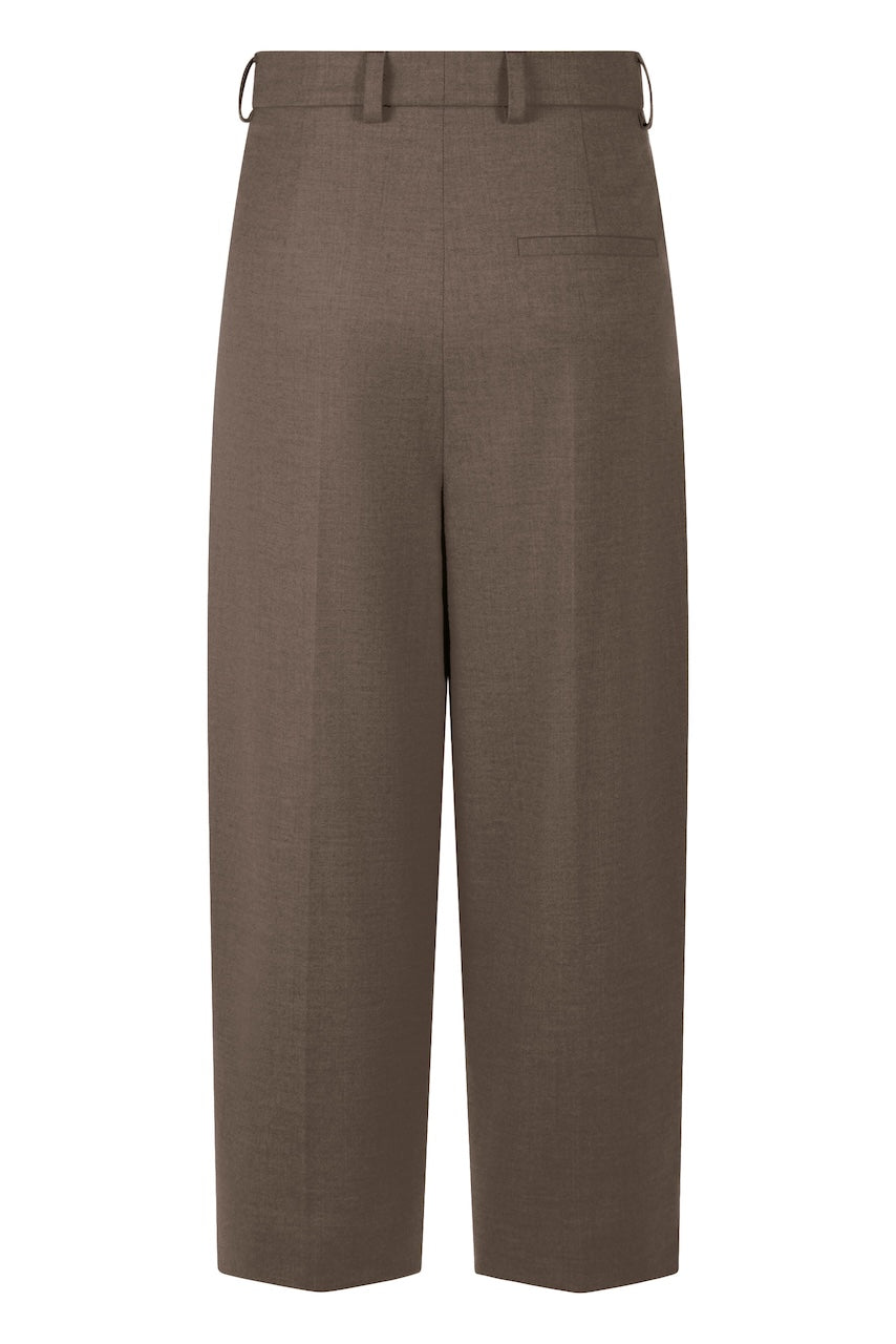 Noa Crop Pants Cashmere Touched Flannel dark sabbia