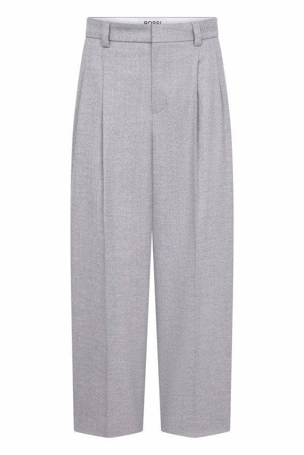 Noa Crop Pants Cashmere Touched Flannel marmorgrau