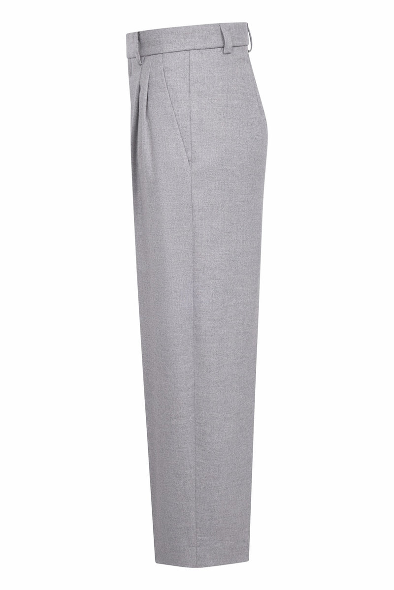 Noa Crop Pants Cashmere Touched Flannel marmorgrau