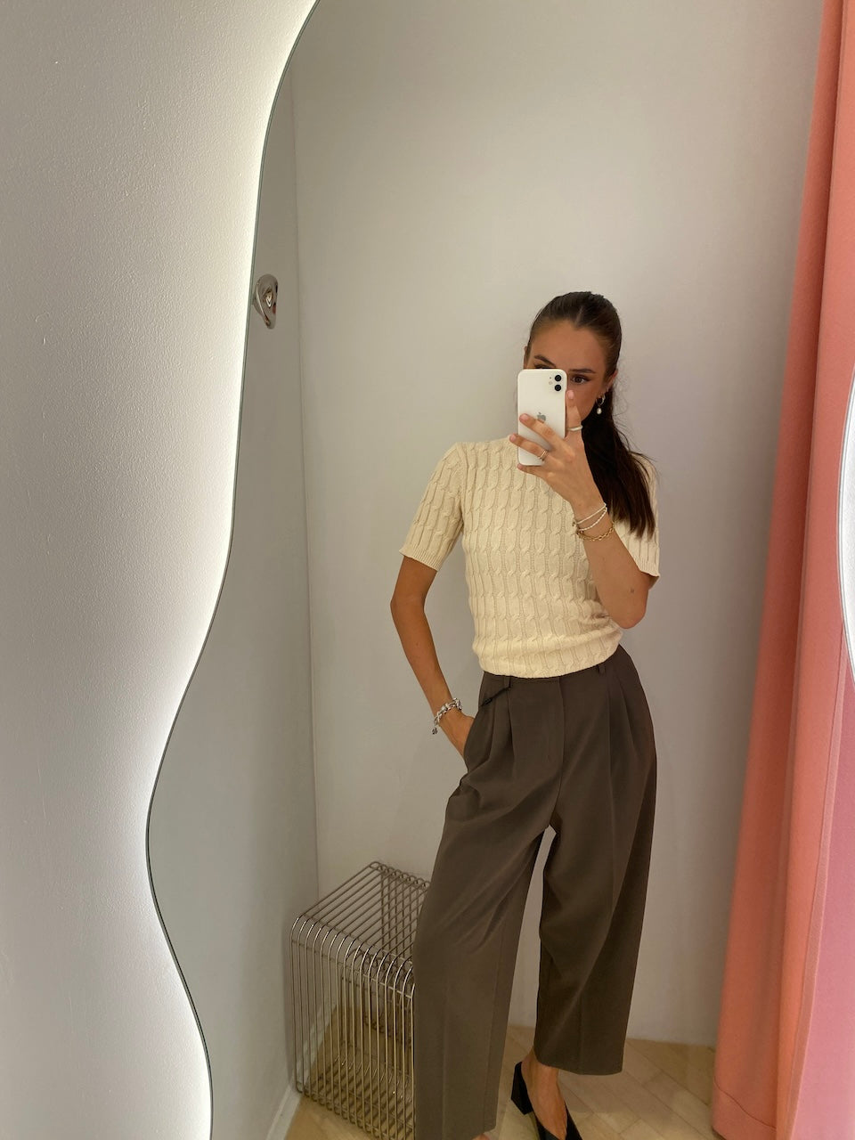 Noa Crop Pants Fluid Cade taupe