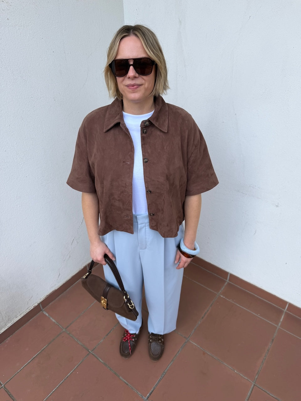 Noa Crop hellblau