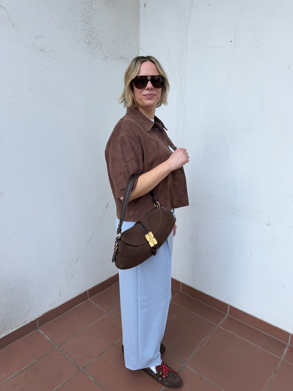 Noa Crop hellblau