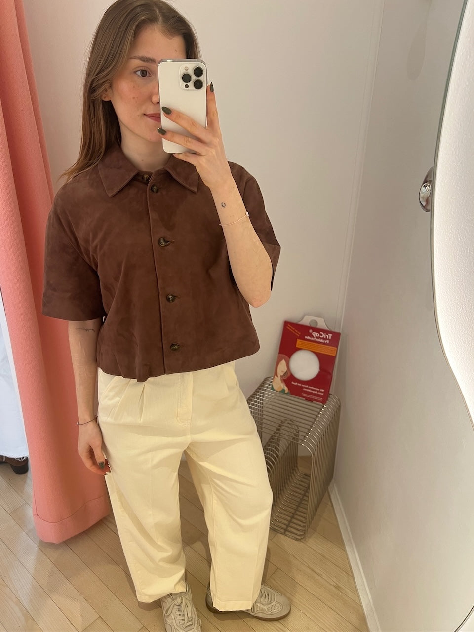 Noa Crop Denim Pants vanille