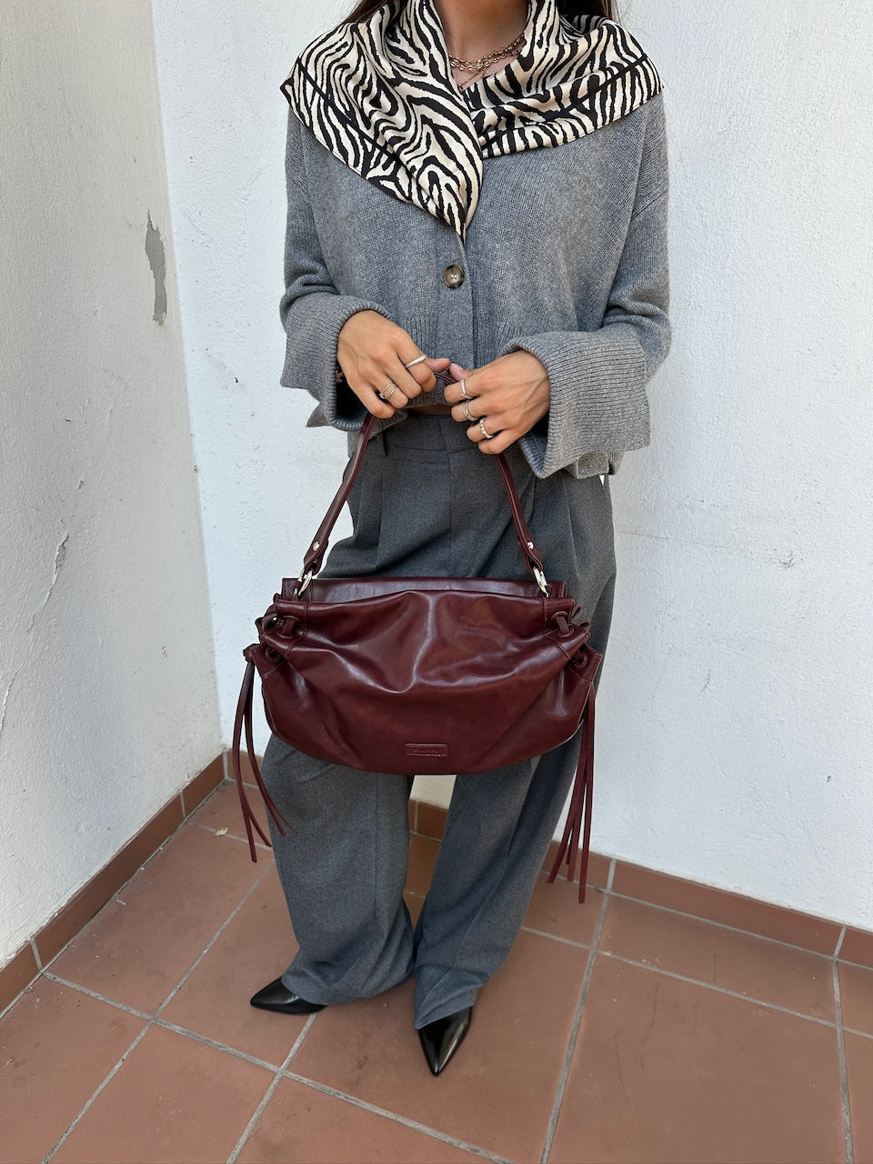 Noa Pants Cashmere Touched Flannel castlerock