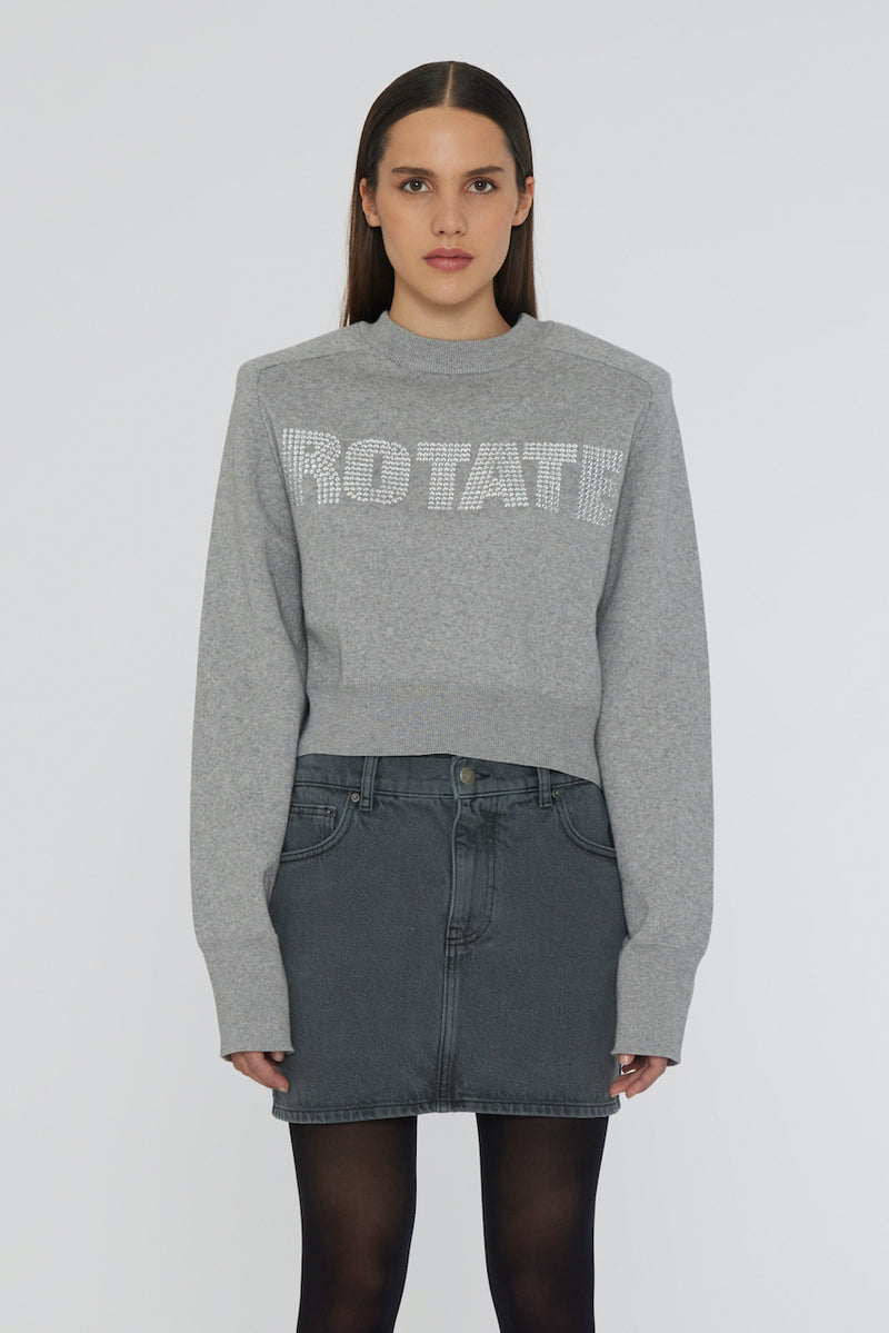 Firm Knit Cropped Jumper lunar rock
