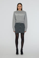 Firm Knit Cropped Jumper lunar rock