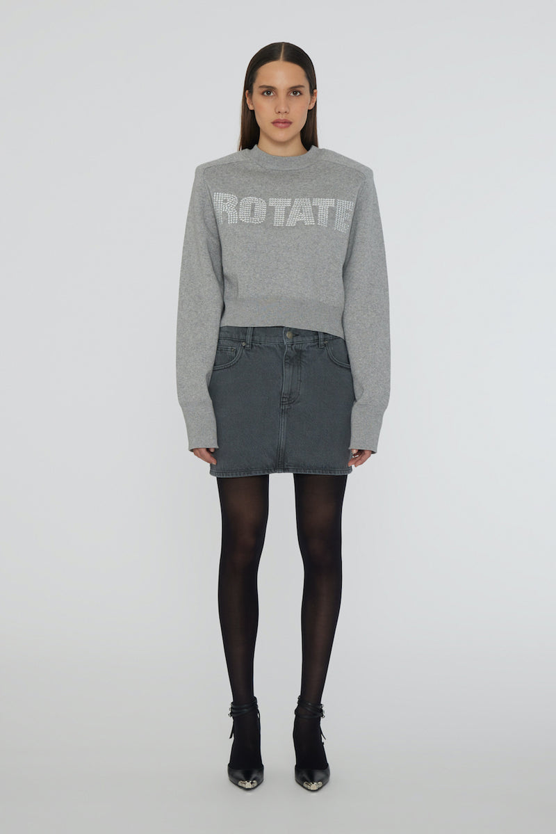Firm Knit Cropped Jumper lunar rock
