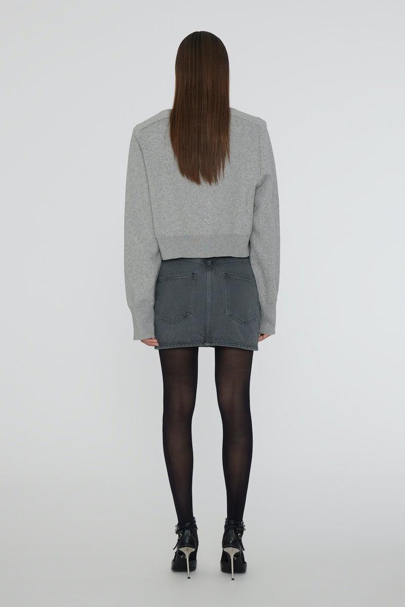 Firm Knit Cropped Jumper lunar rock