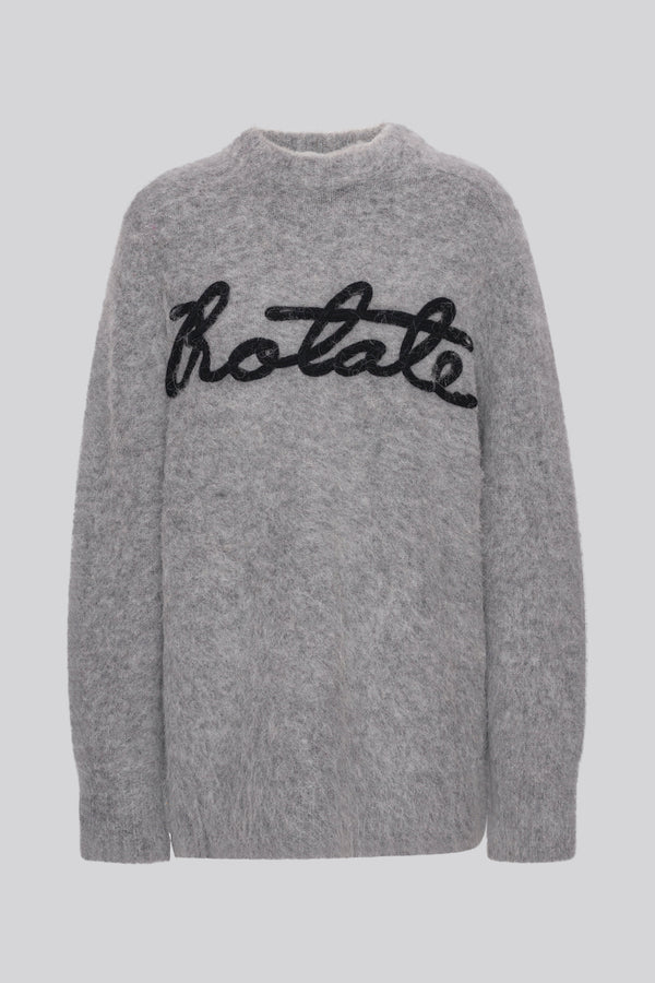 Brandy Knit Oversize Logo Jumper grey melange