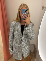 Catherisa Sequins Oversized Blazer silver