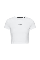 May Logo Cropped T-Shirt bright white