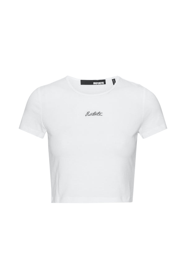 May Logo Cropped T-Shirt bright white