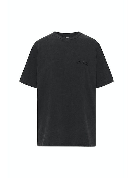 Plain Wide T-Shirt W Logo black