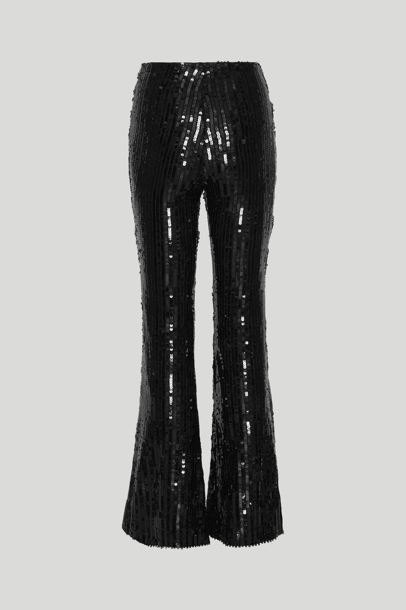 Sequin Flared Pants black