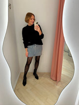 Zoe Denim Laced Mini Skirt light blue denim