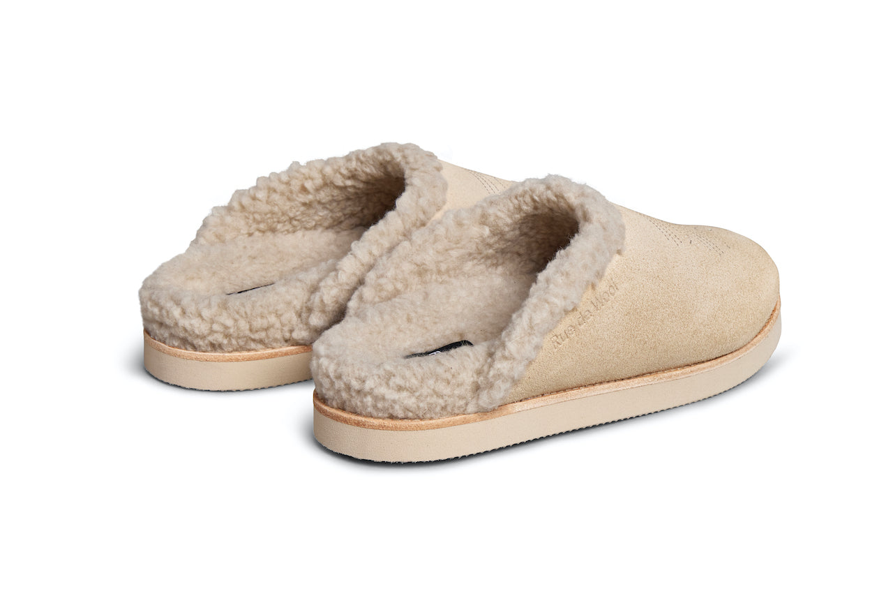 Mules embroidery sand