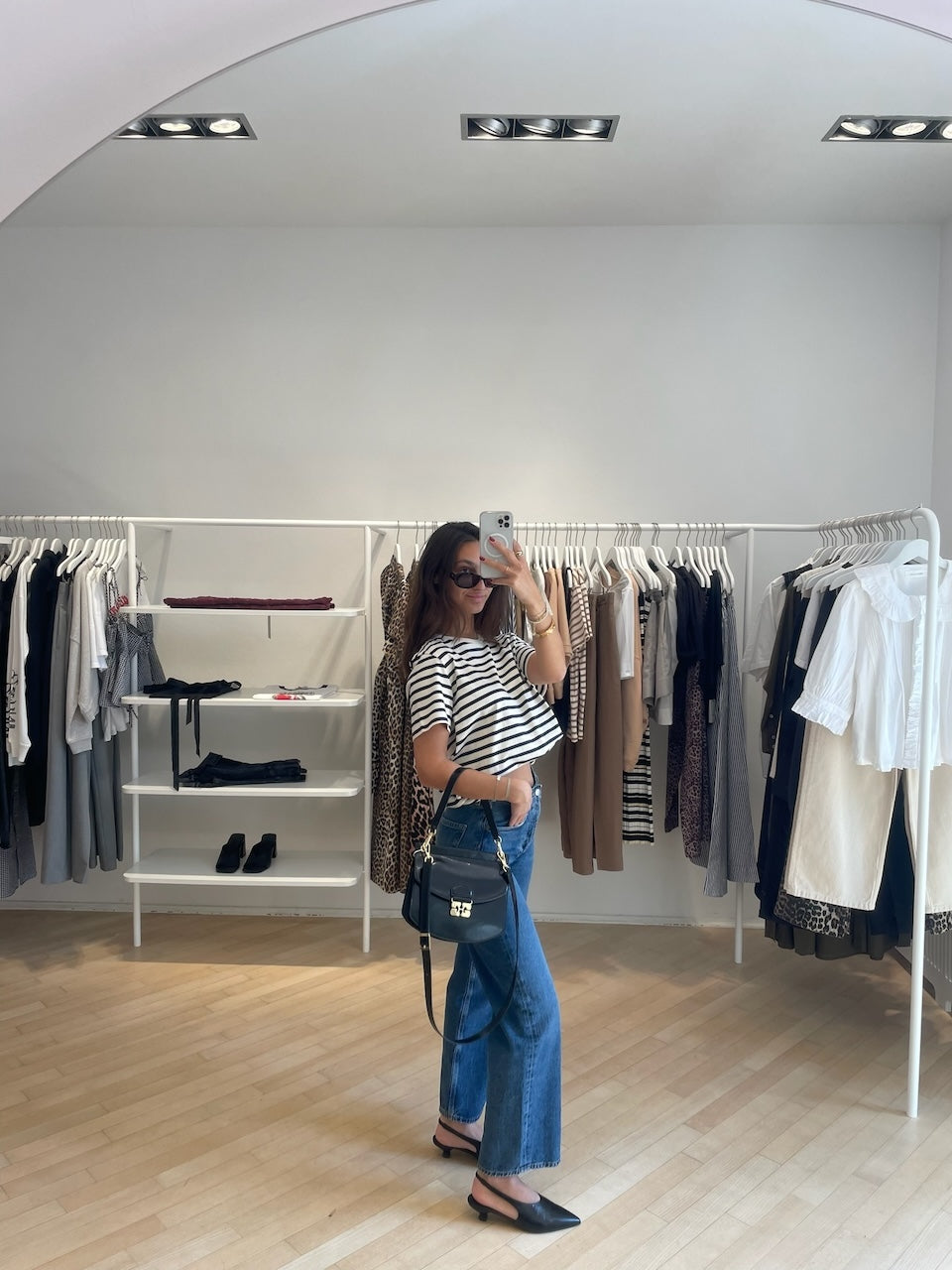 Loui Regular Tee light brown stripes