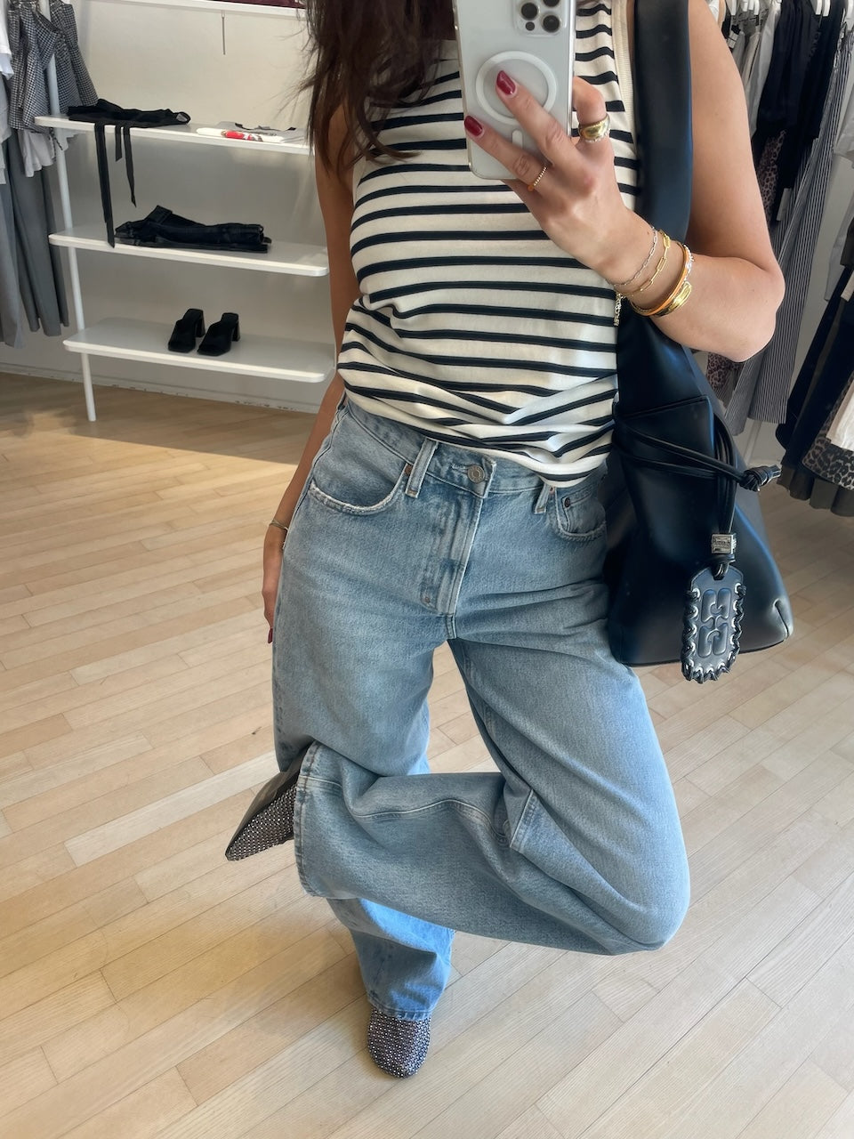 Loui Tank Top light brown stripes