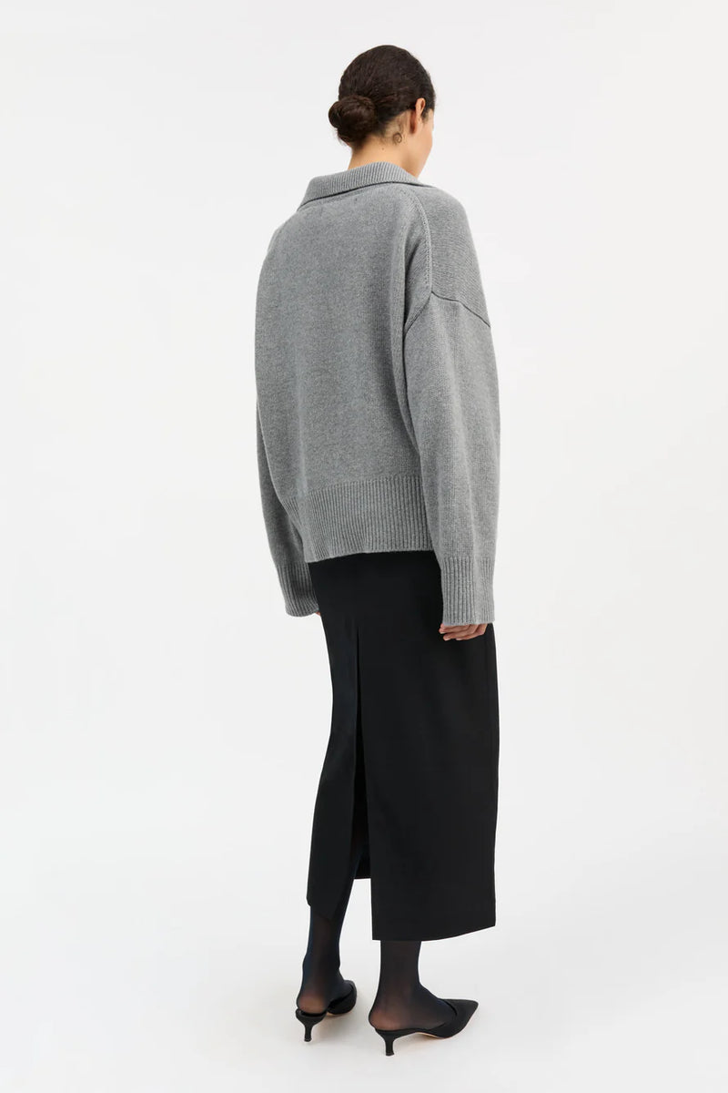 Dean V-Neck Jumper grey melange