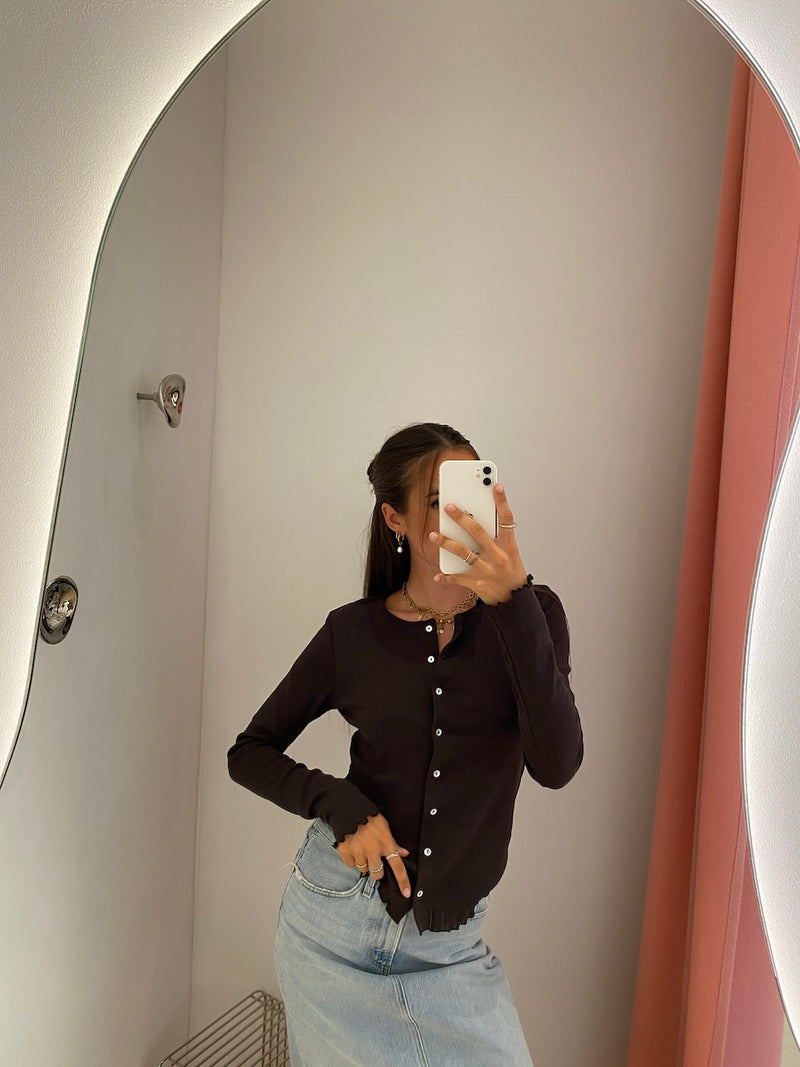 Edie Cardigan dark brown
