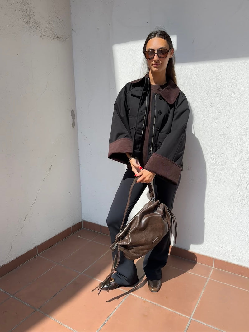 Gaby City Jacket black/brown