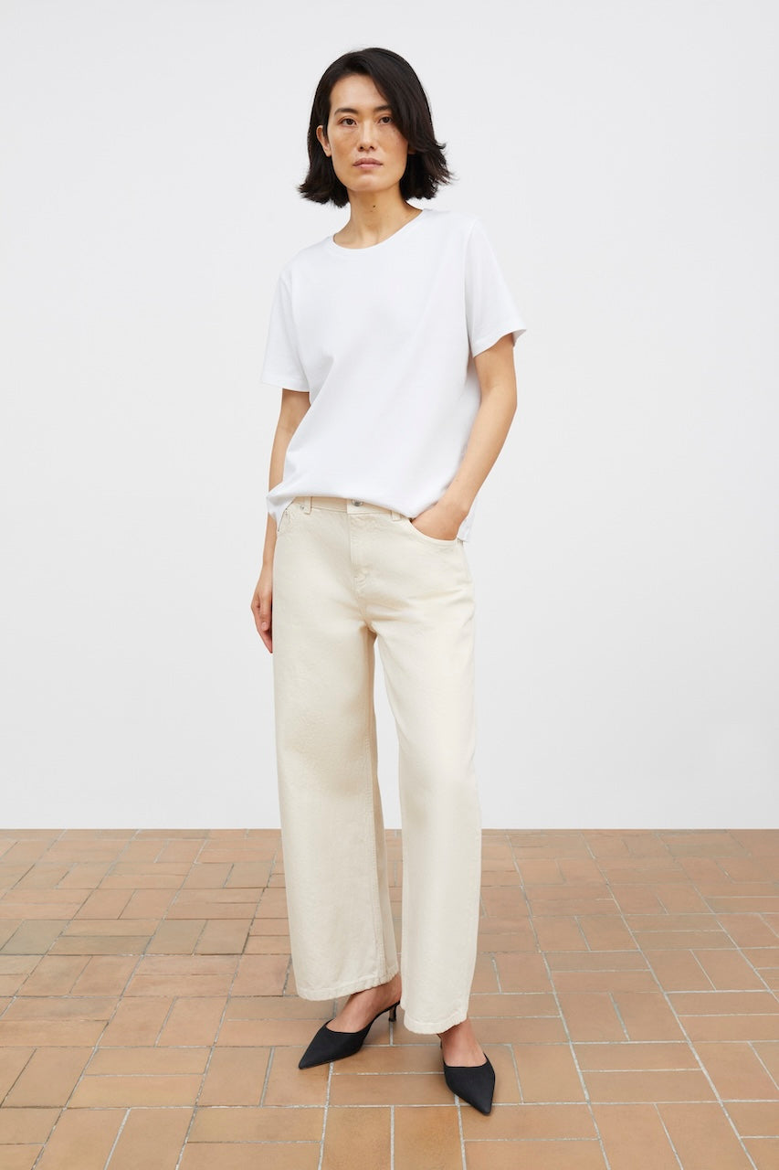 Taylor Cropped Jeans ecru