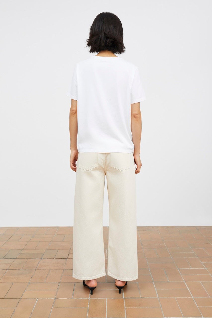 Taylor Cropped Jeans ecru