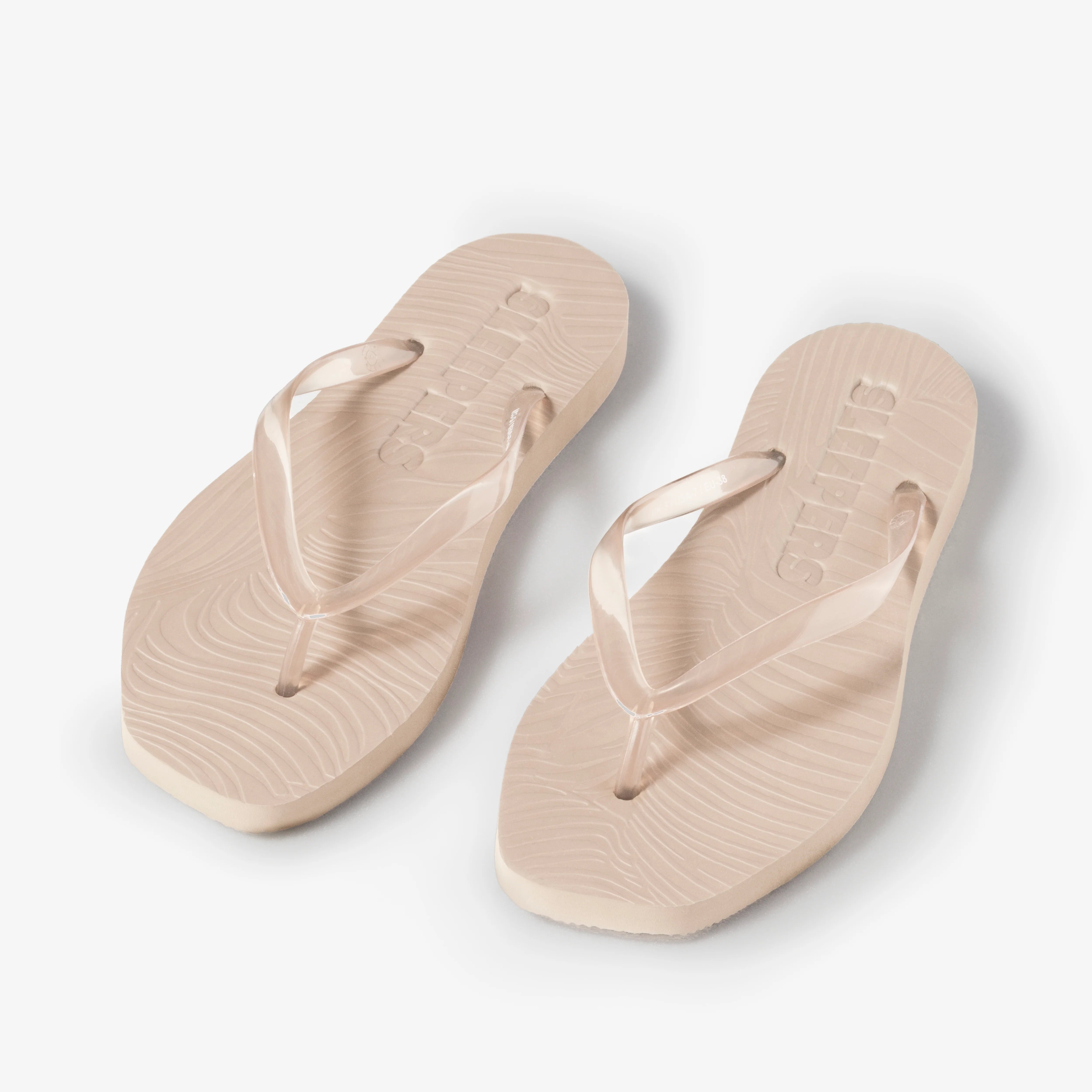 Tapered Flip Flop eggnog clear trans