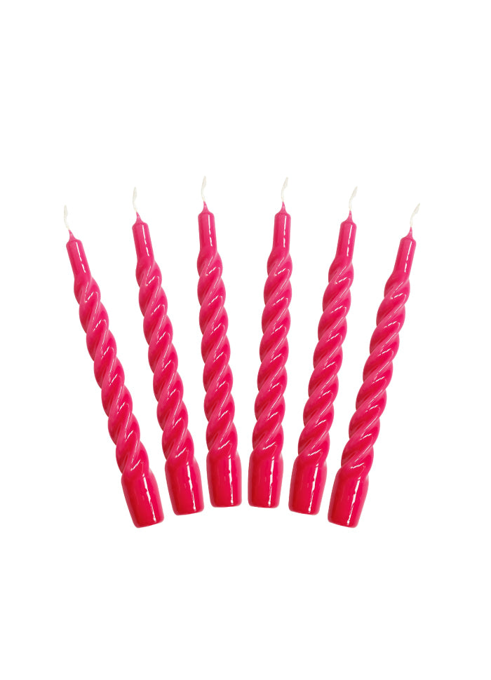 Twisted Candle raspberry