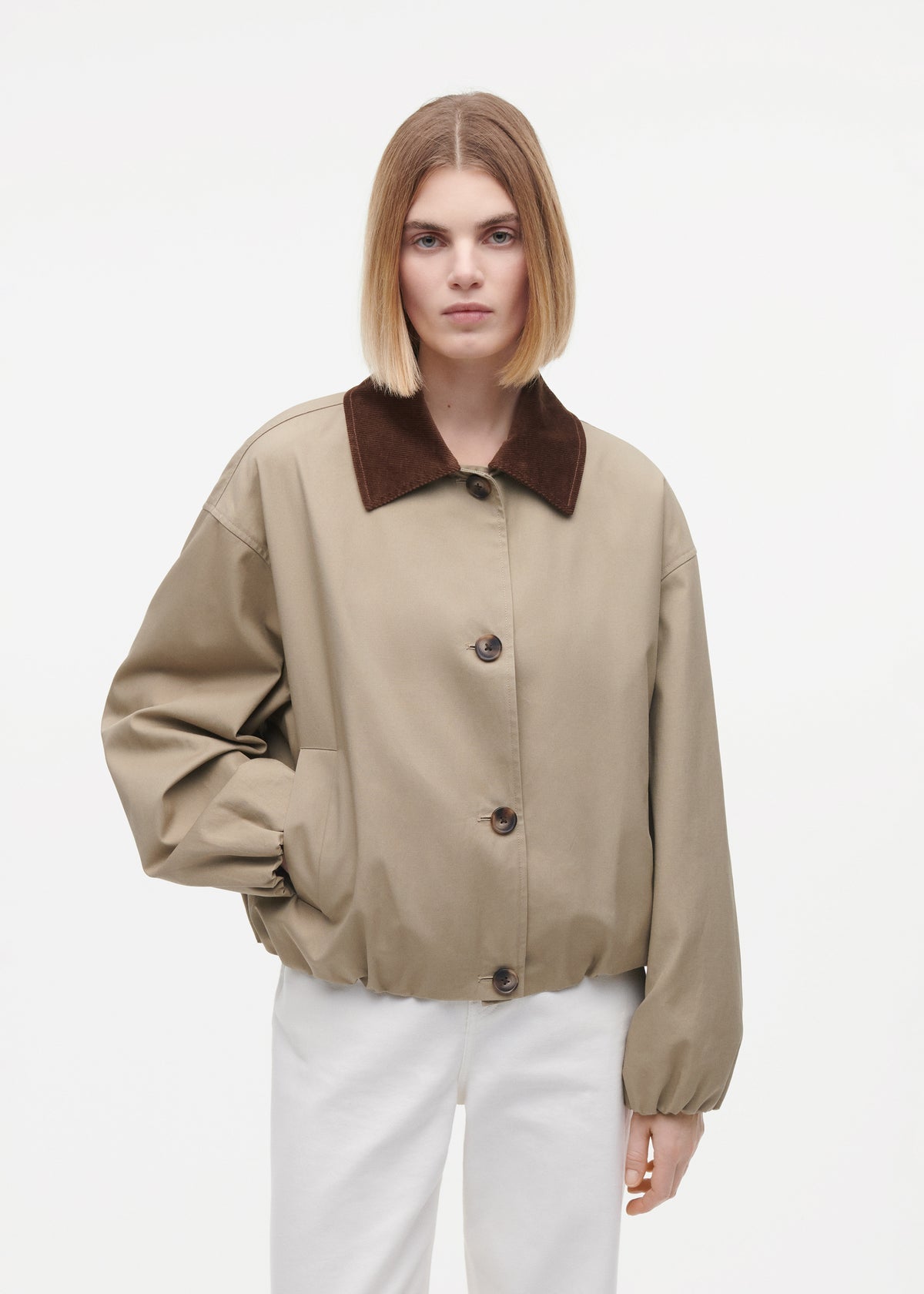 Camila Cotton Twill Jacket olive