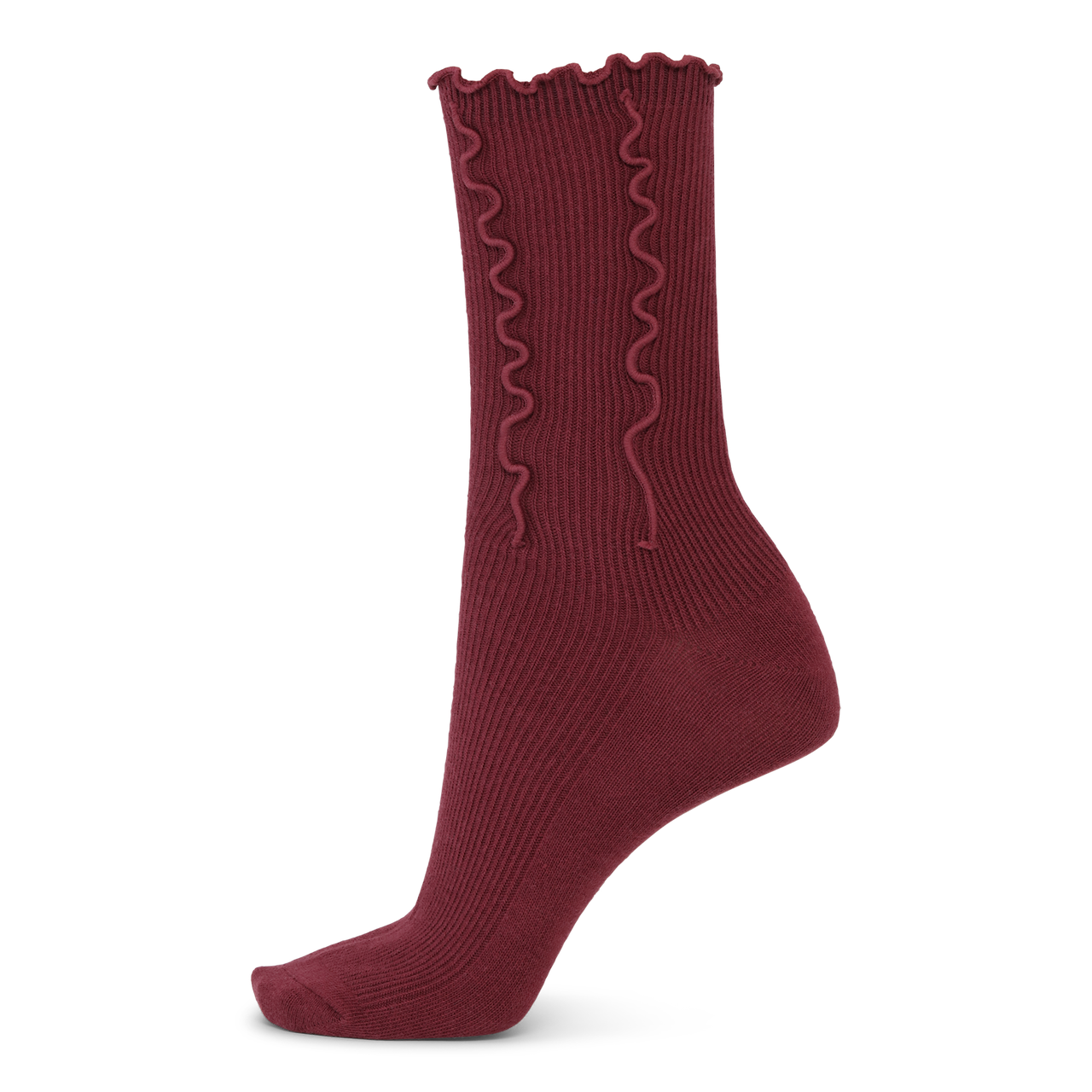 Ruffle Socks burgundy