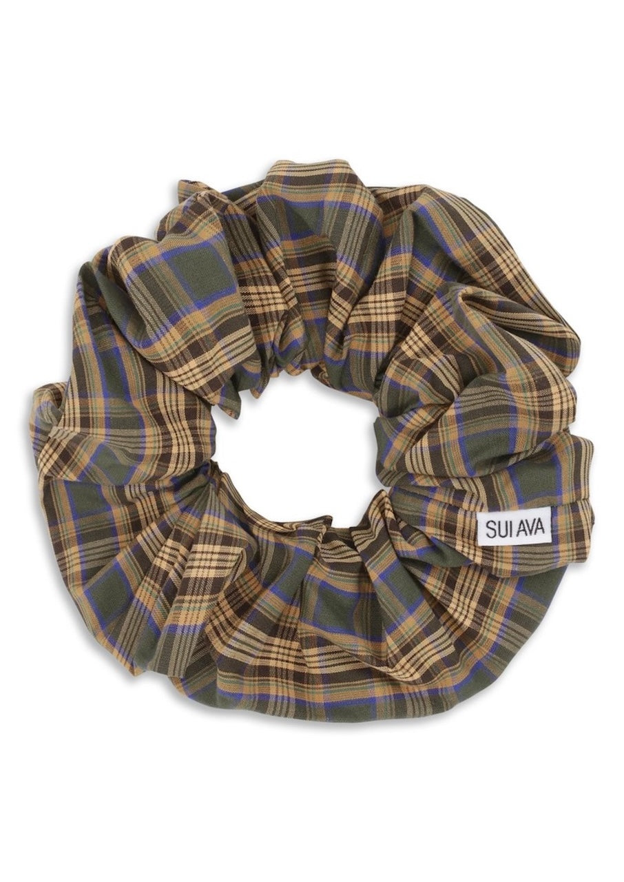 Tartan Scrunchie green/blue