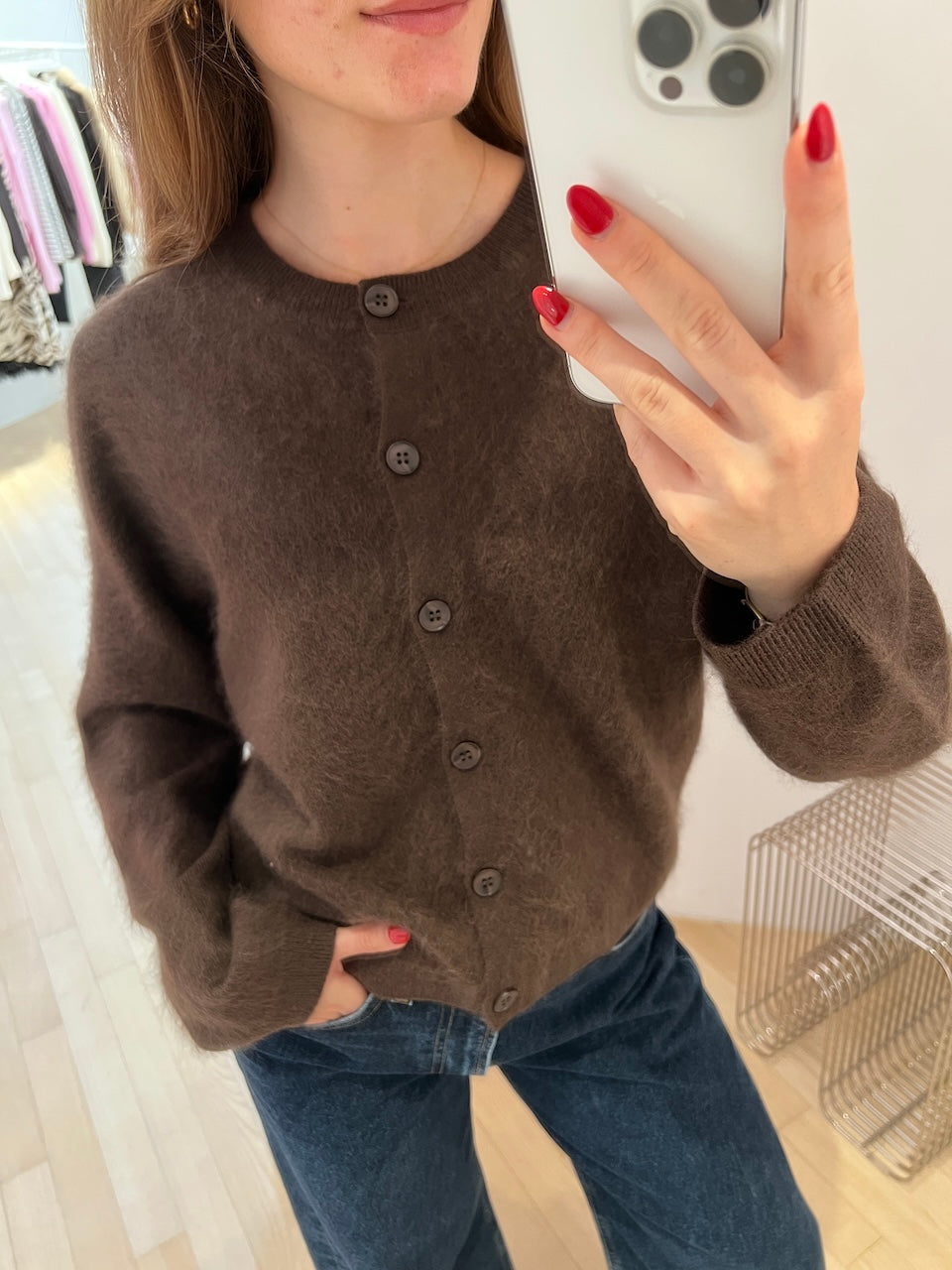 Galina Cardigan coffee